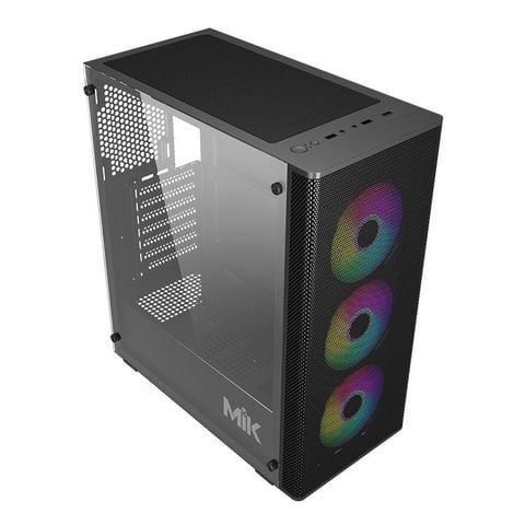  Thùng máy Case MIK Aion Black | Kèm sẵn 3 Fan RGB 