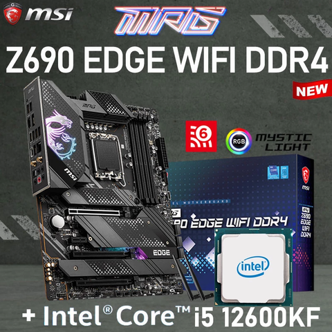  Combo Main CPU: MPG Z690 EDGE WIFI DDR4 +  Intel Core I5 12600KF 