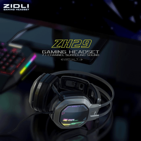  Tai nghe Gaming Zidli ZH29 Fly Wing Strike Hard - Grey | Mic ngắn, no box 
