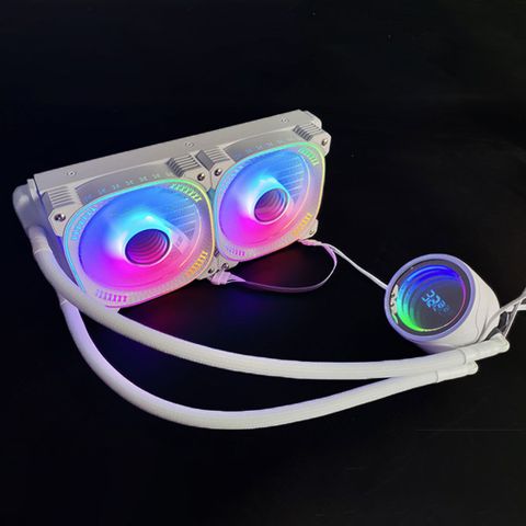  Tản nhiệt nước Coolmoon TY1 240 White | Mặt gương kèm nhiệt độ, trắng 