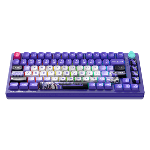  Bàn phím cơ Machenike K600T-B82 Tri-Mode RGB White Purple (Shirasaiko) | Wireless, GR Purple 