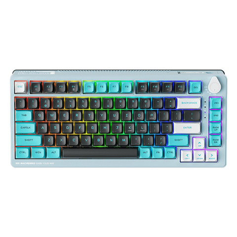  Bàn phím cơ Machenike K600T-B82 Tri-Mode RGB Grey Blue | Wireless, GR Silver Switch 