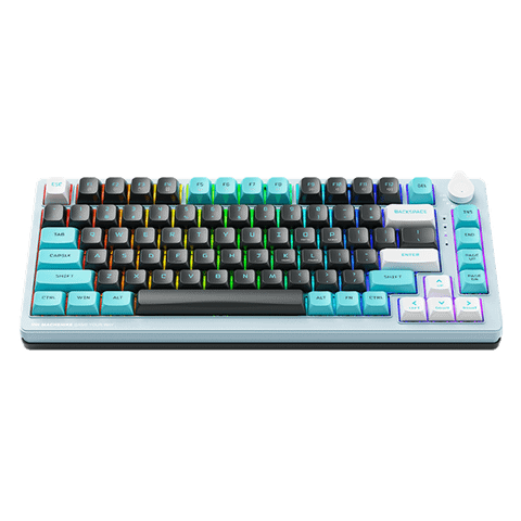  Bàn phím cơ Machenike K600T-B82 Tri-Mode RGB Grey Blue | Wireless, GR Silver Switch 