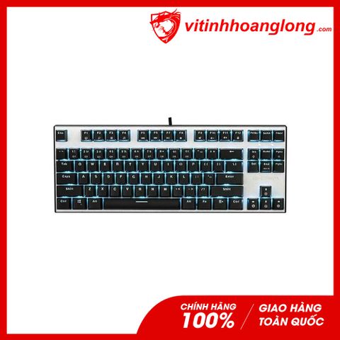  Bàn Phím Cơ E-Dra EK3087 Blue Led TKL Brown Switch (Bạc) 