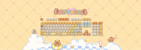  Keycap Akko Capybara Keycap Set 