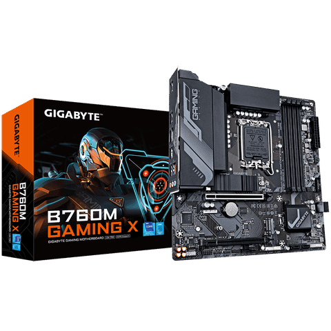  Mainboard Gigabyte B760M GAMING X | Intel B760, Socket 1700, Micro ATX, 4 khe DDR5 