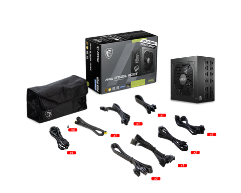  Nguồn máy tính MSI MAG A750GL PCIE5 | 750W, ATX, 80 Plus Gold, Full Modular 
