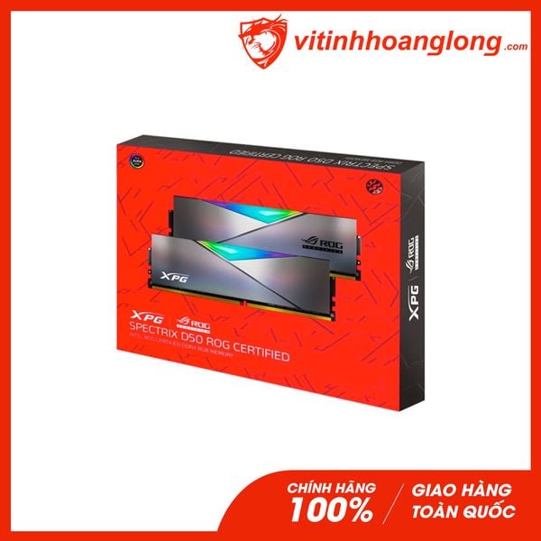 Ram PC DDR4 Adata 16G Bus 3600 XPG Spectrix D50 ROG Certified RGB (2x 8GB) (AX4U36008G17H-DC50R)