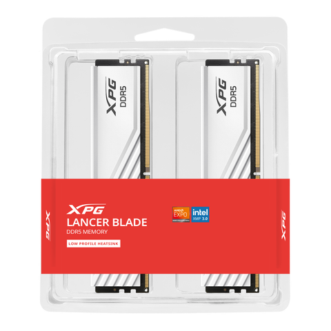  Ram Adata Lancer Blade White | BLACK 32GB | 2 x 16GB, DDR5, 5600MHz (AX5U5600C4616G-DTLABWH) 