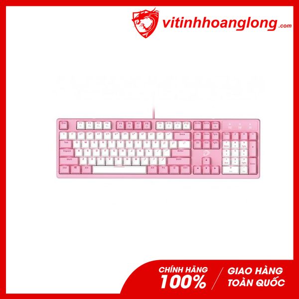 Bàn Phím cơ DareU EK1280s White Pink Led Gaming Brown Switch (Hồng Trắng)