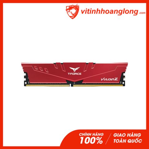  Ram PC DDR4 TeamGroup 8G Bus 3200 T-Force Vulcan Z Gaming (1x 8GB) (TLZRD48G3200HC16C01) (Đỏ) 