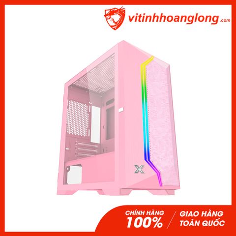  Vỏ Case máy tính Xigmatek Gemini Queen II 3 Fan (EN48380) (Màu Hồng) 