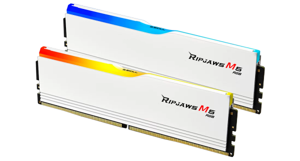  Ram GSkill Ripjaws M5 RGB White 64GB | 2x32GB, DDR5, 5600MHz (F5-5600J3036D32GX2-RM5RW) 