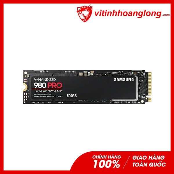 Ổ cứng SSD Samsung 500G 980 Pro NVMe PCIe Gen 4.0 x4 V-NAND M.2 2280 (MZ-V8P500BW)