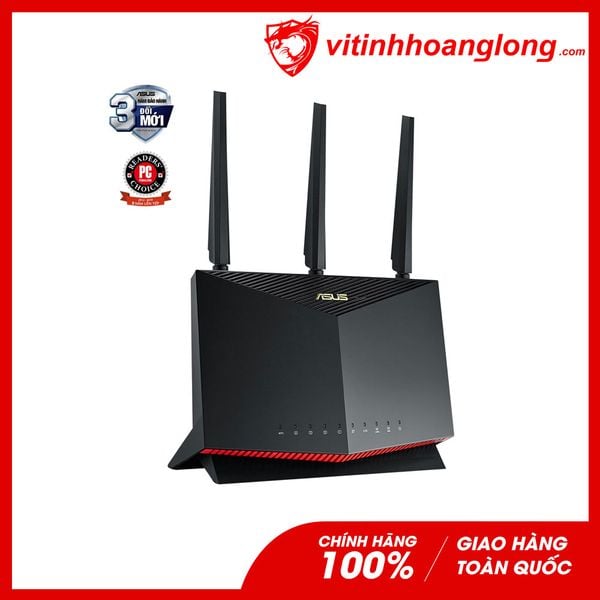 Bộ router phát wifi Asus Gaming Router RT-AX86U Hai Băng Tần MU-MIMO - 3 anten (Chuẩn AX5700 / WiFi 6 / AiMe)