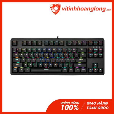  Bàn Phím Cơ E-Dra EK387 Gaming Led TKL Blue Switch (Đen) 