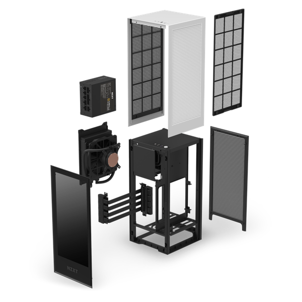  Thùng máy case NZXT H1 V2 (Mini Tower/Màu Trắng Đen) 