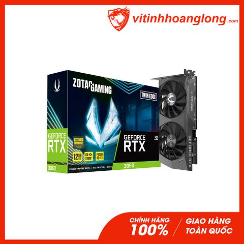  Card màn hình VGA Zotac Gaming RTX 3060 Twin Edge 12GB DDR6 Ver 2 (ZT-A30600E-10M) 