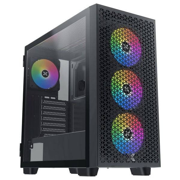  Thùng máy Case Xigmatek Gaming X III Pro 4FX (EN43116) - Đen | Sẵn 4 fan ARGB 