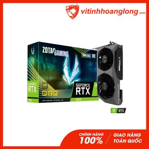  Card màn hình VGA Zotac Gaming RTX 3070 Twin Edge OC 8GB GDDR6 2 Fan (ZT-A30700H-10P) 