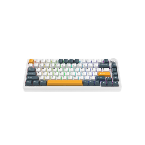  Bàn phím cơ Machenike K600-B82W Tri-mode RGB GR Silver Switch - 82 phím (Trắng) 