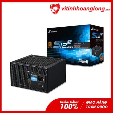  Nguồn máy tính Seasonic S12III-650 (650GB3) 650W 80 Plus Bronze 