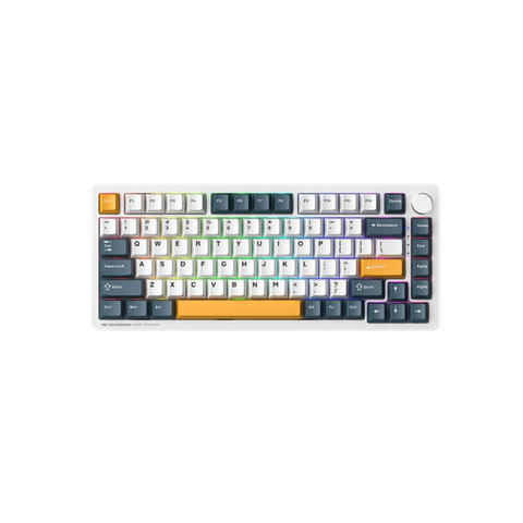  Bàn phím cơ Machenike K600-B82W Tri-mode RGB GR Silver Switch - 82 phím (Trắng) 