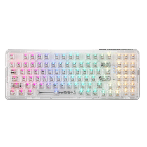  Bàn phím cơ Machenike K500F-B94W Tri-Mode RGB White | Wireless, GR Crystal Switch 