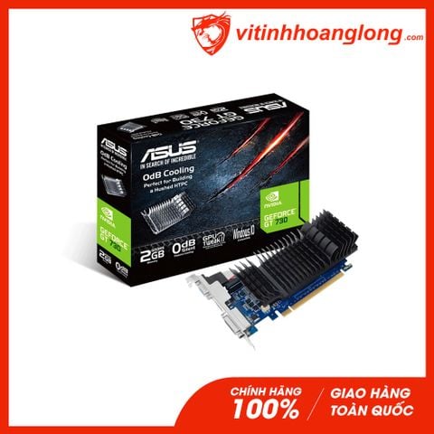 Card màn hình VGA Asus Geforce GT 730 Silent 2GB DDR5 ( GT730-SL-2GD5-BRK ) 