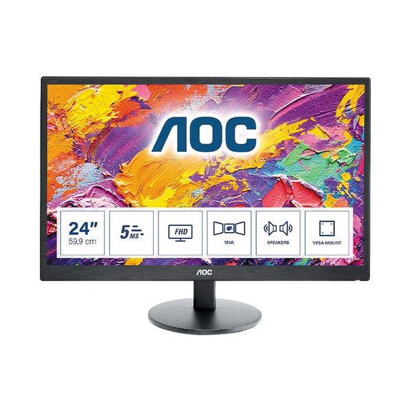  Màn hình LCD 24” AOC M2470SWH/74 FHD VA 60Hz 5ms Chính Hãng 