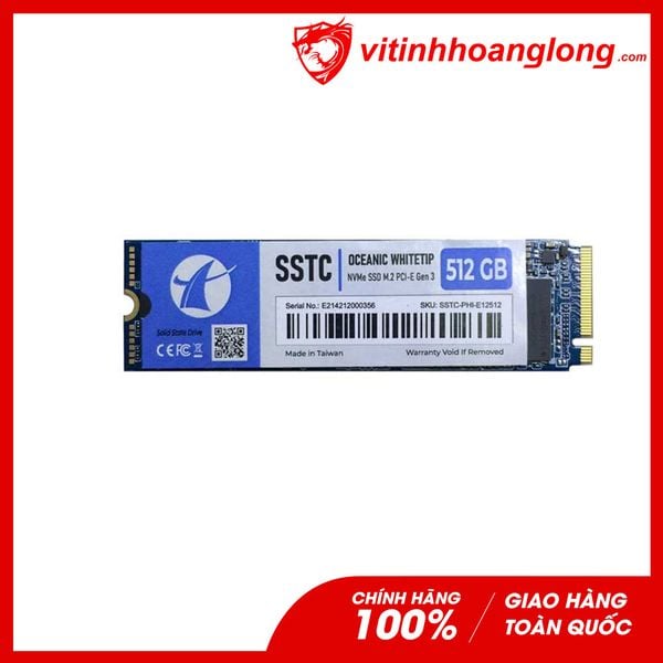 Ổ cứng SSD SSTC 512GB Oceanic Whitetip E13 M.2 NVME PCIe Gen 3(SSTC-PHI-E13512)