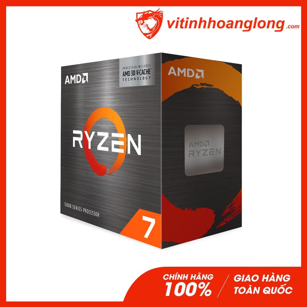 CPU AMD Ryzen 7 5800X3D ( 3.4GHz Up to 4.5GHz, 8 nhân 16 luồng, Cache 96MB, Socket AM4 ) TRAY No Fan