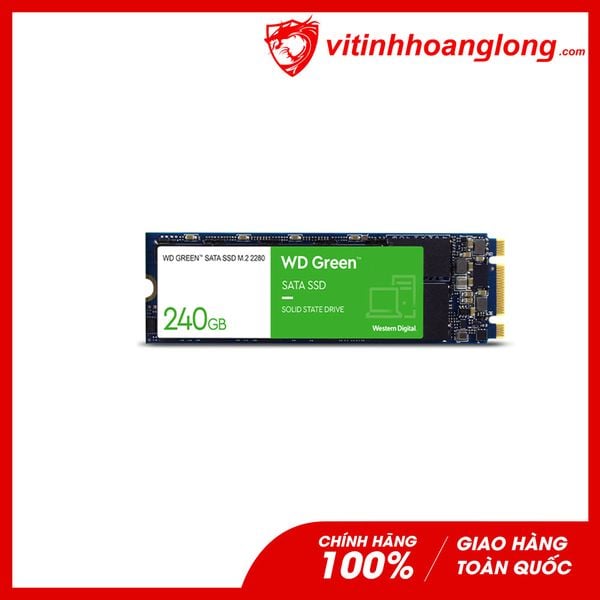 Ổ cứng SSD WD Western Digital 240G Green M.2 Sata 6Gb/s TLC (WDS240G2GOB)