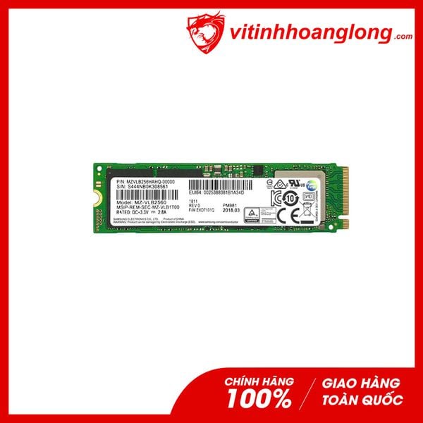 Ổ cứng SSD Samsung 256G PM981 M.2 NVMe PCIe 2280 (MZ-VLB2560)