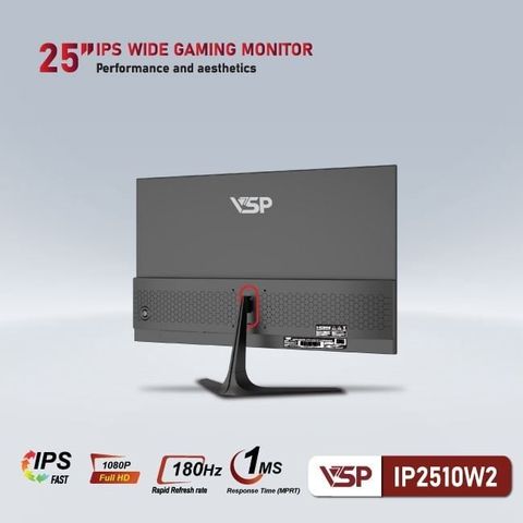  Màn hình VSP IP2510W2 - Đen | 24.5 inch Full HD Fast IPS 180Hz 1ms phẳng 