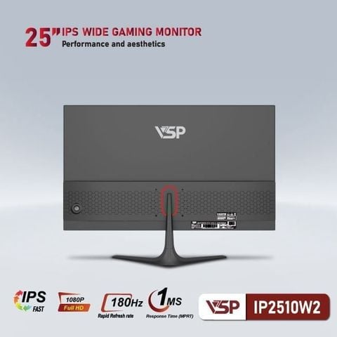  Màn hình VSP IP2510W2 - Đen | 24.5 inch Full HD Fast IPS 180Hz 1ms phẳng 