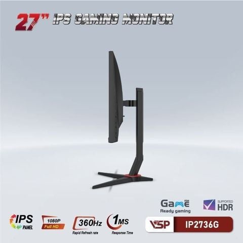  Màn hình VSP IP2736G - Đen | 27 inch Full HD IPS 360Hz 1ms phẳng 