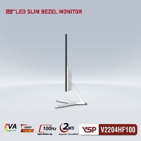  Màn hình VSP V2204HF100 - Trắng | 21.5 inch Full HD VA 100Hz 2ms phẳng 