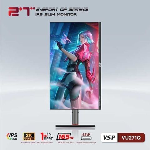  Màn hình VSP VU271Q | 27 inch 2K IPS 165Hz 1ms 