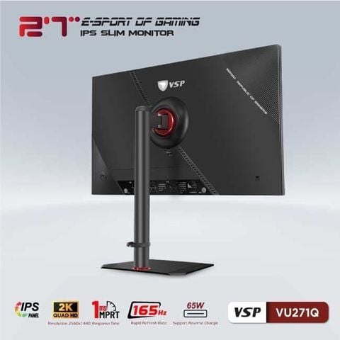  Màn hình VSP VU271Q | 27 inch 2K IPS 165Hz 1ms 