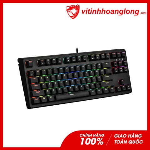  Bàn Phím Cơ E-Dra EK387 Gaming Led TKL Red Switch (Đen) 