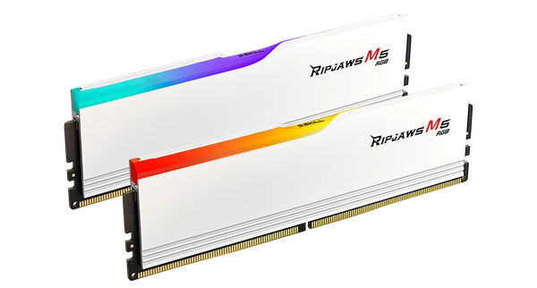  Ram GSkill Ripjaws M5 RGB 32GB - White | 16GB x 2, DDR5, 6400MHz (F5-6400J3648F16GX2-RM5RW) 
