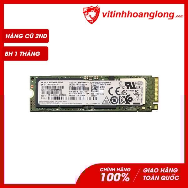 Ổ cứng SSD Samsung 2TB PM981A M2 NVME PCIE Gen3 Cũ