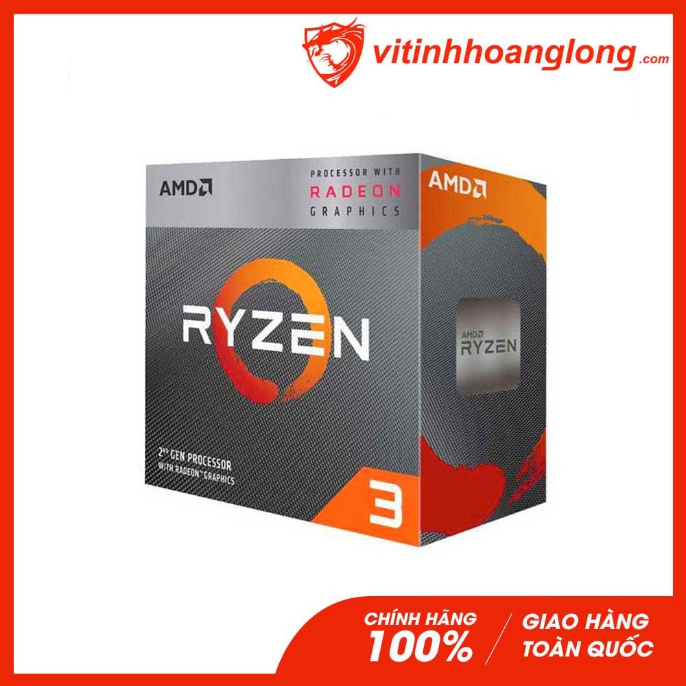 CPU AMD Ryzen 3 3200G ( 3.6GHz Up to 4.0GHz, 4 nhân 4 luồng, cache 4MB, AM4 )