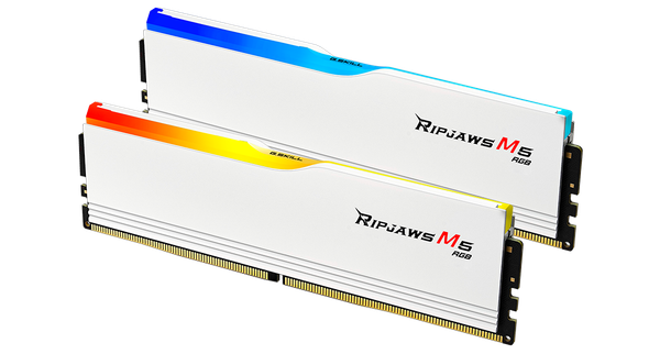  Ram GSkill Ripjaws M5 RGB White 32GB | 2x16GB, DDR5, 5200MHz (F5-5200J4040A16GX2-RM5RW) 