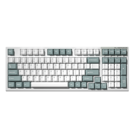  Bàn phím FL-Esports Không dây FL980 CPM White & Blue Red Switch 