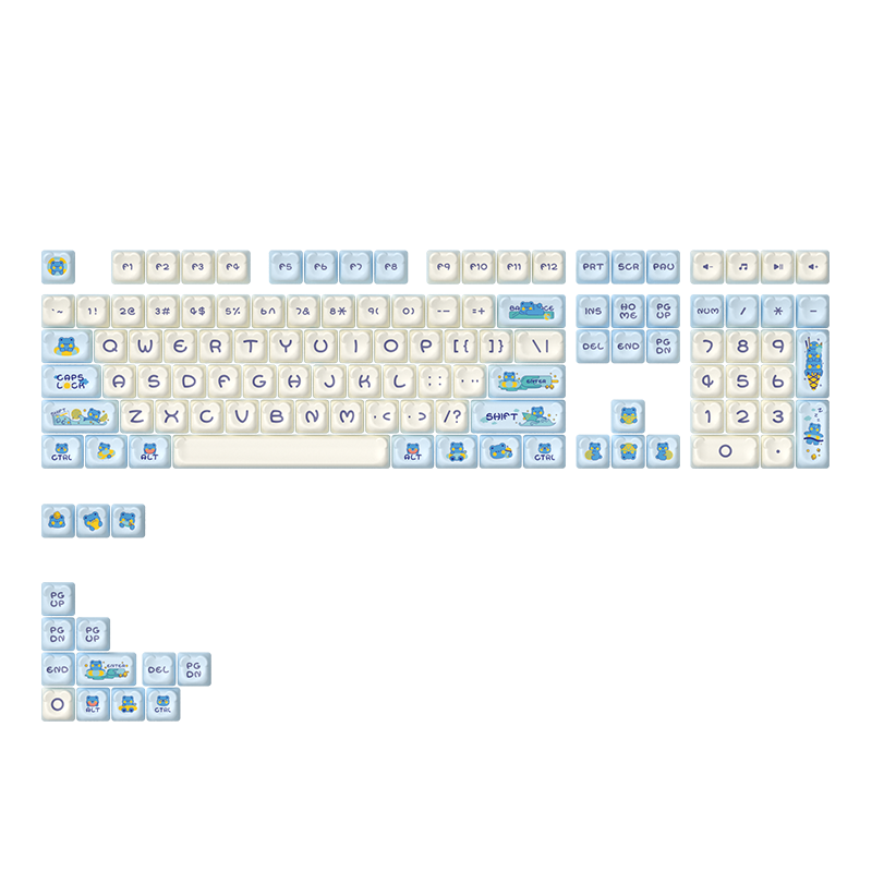  Keycap Akko Lemon Bear Keycap Set 