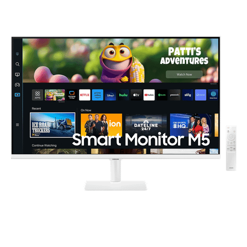  Màn hình thông minh Samsung M5 LS32CM501EEXXV | 32 inch Full HD VA 60Hz 4ms HDR10 phẳng WiFi 5 Bluetooth 5.2 remote trắng 