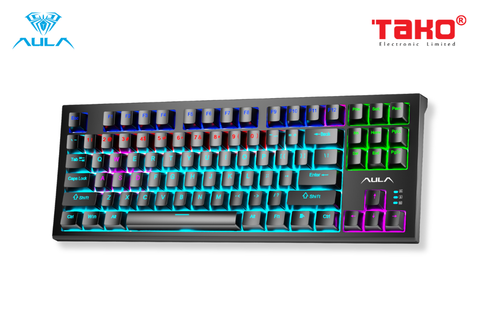  BÀN PHÍM CƠ GAMING CÓ DÂY AULA F3032 (Phiên bản màu đen/brown switch) 