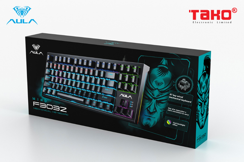  BÀN PHÍM CƠ GAMING CÓ DÂY AULA F3032 (Phiên bản màu đen/brown switch) 